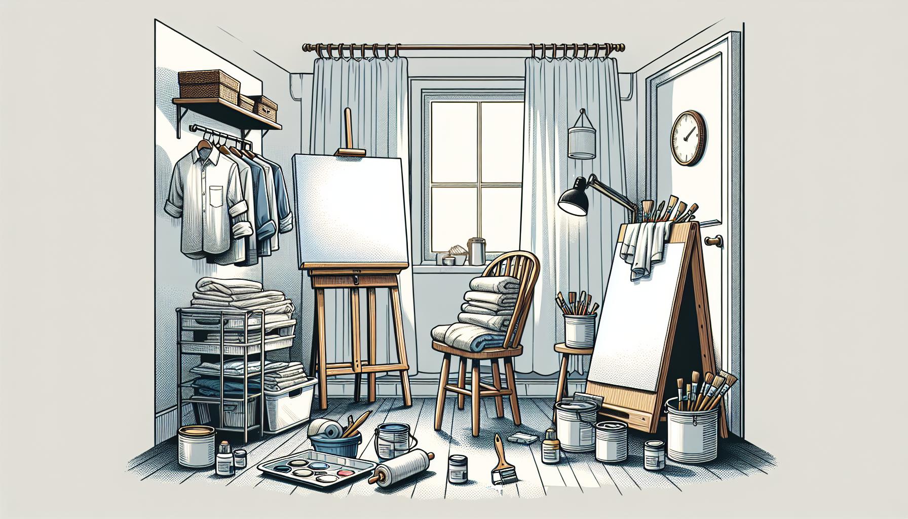 Kam s oblečením před malováním