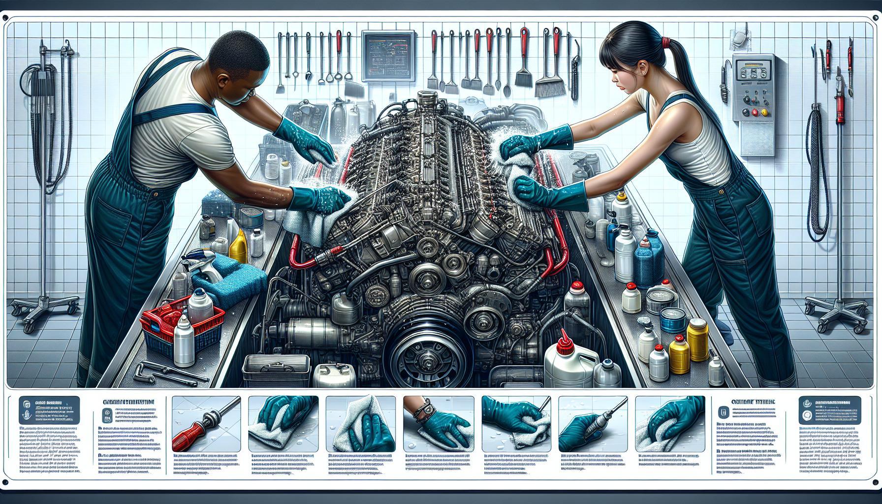 Jak umýt naftový motor: Správné techniky pro bezpečné čištění