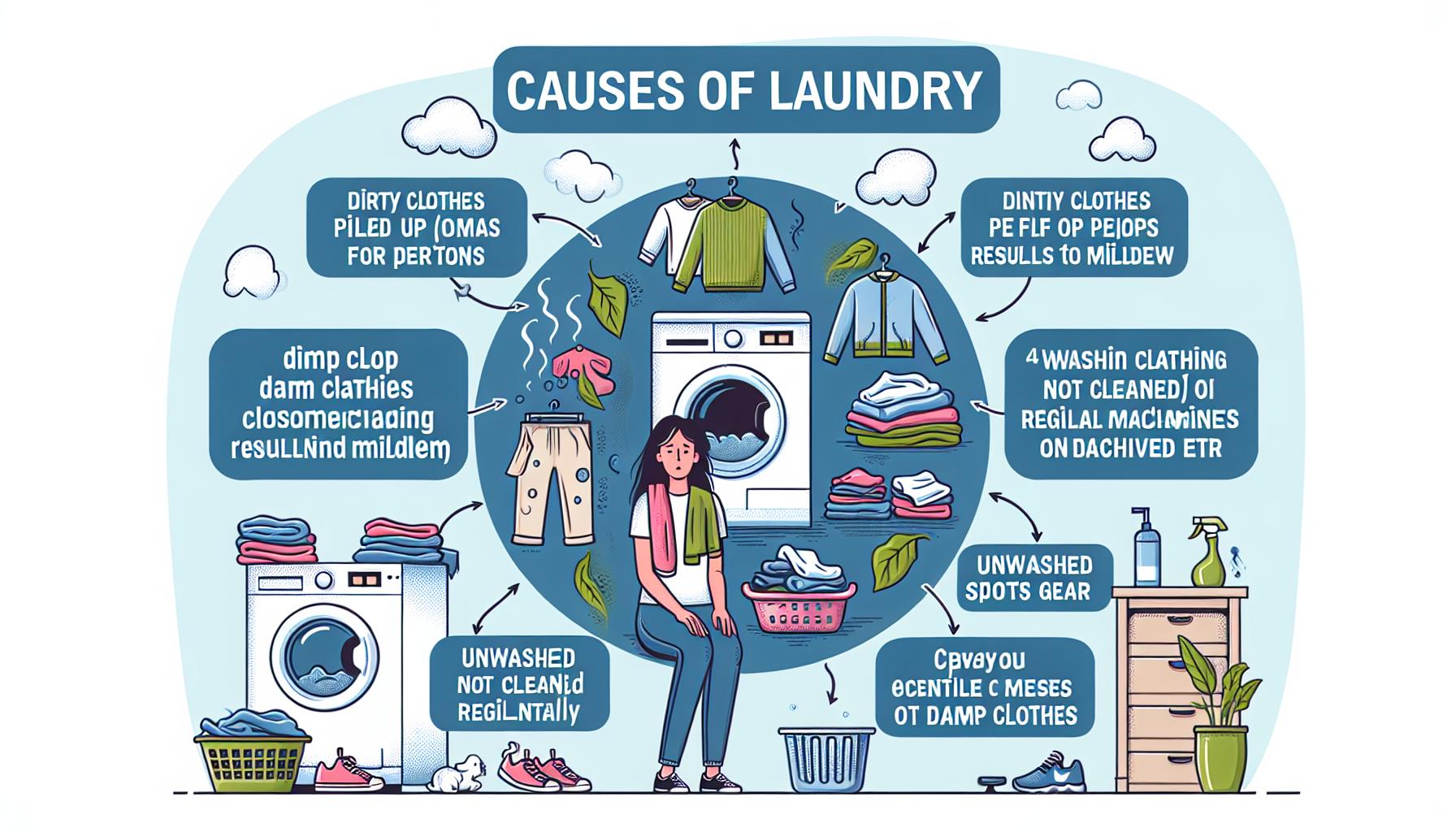 Příčiny vzniku zápachu v prádle