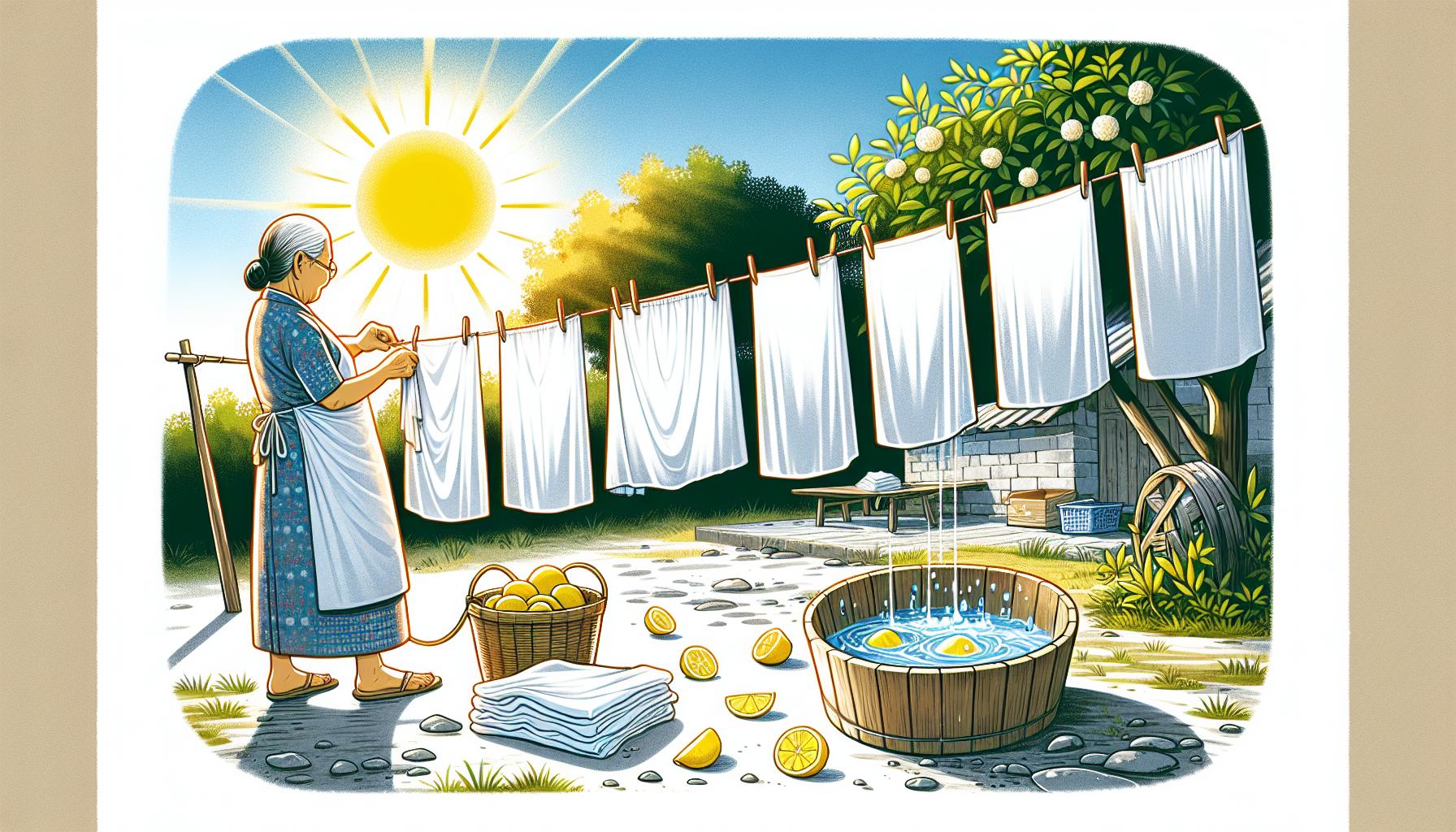 Přírodní prostředky pro bělení prádla