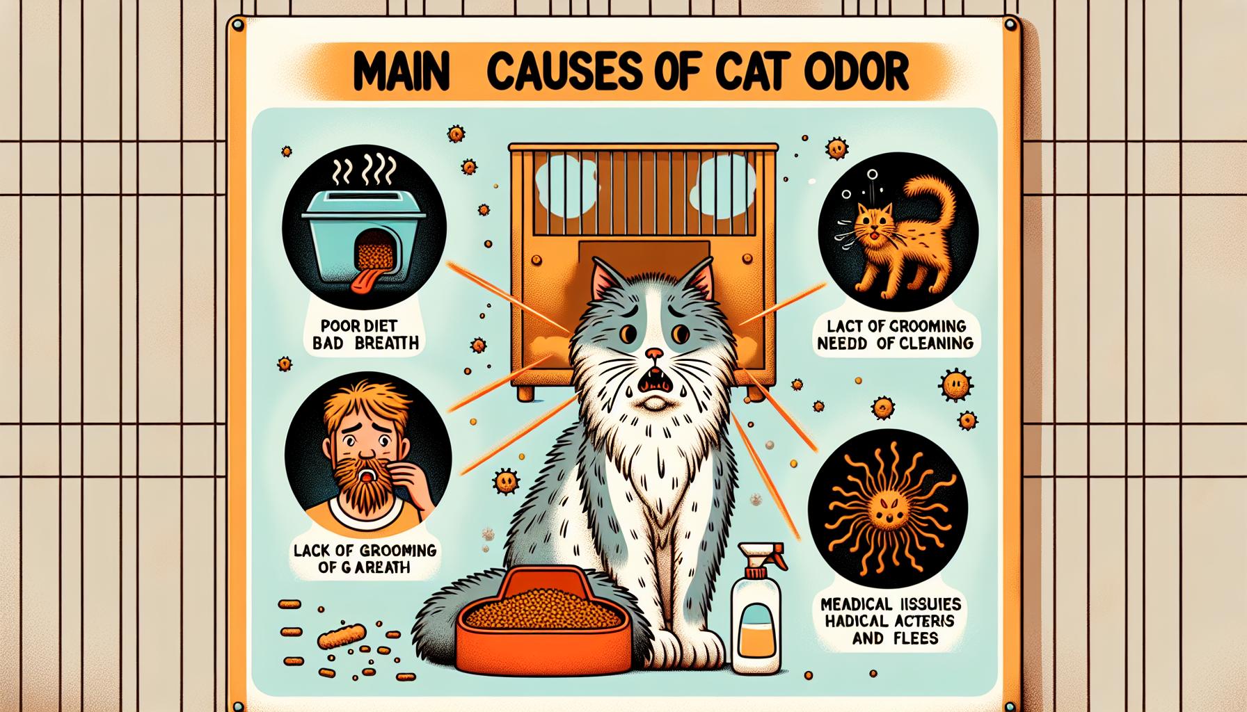 Jaké jsou hlavní příčiny kočičího zápachu