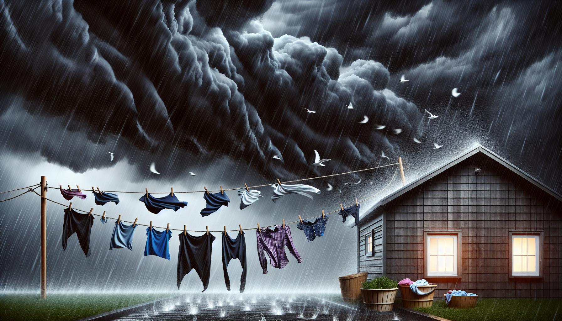 Kdy nevěsit prádlo venku