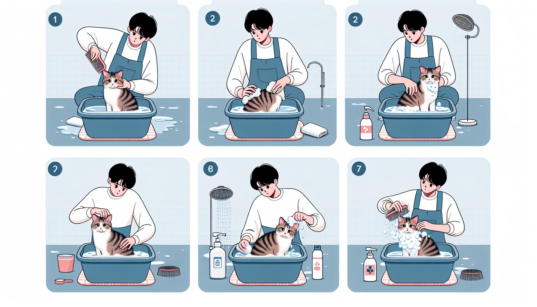 Jak připravit kočku na⁤ mytí