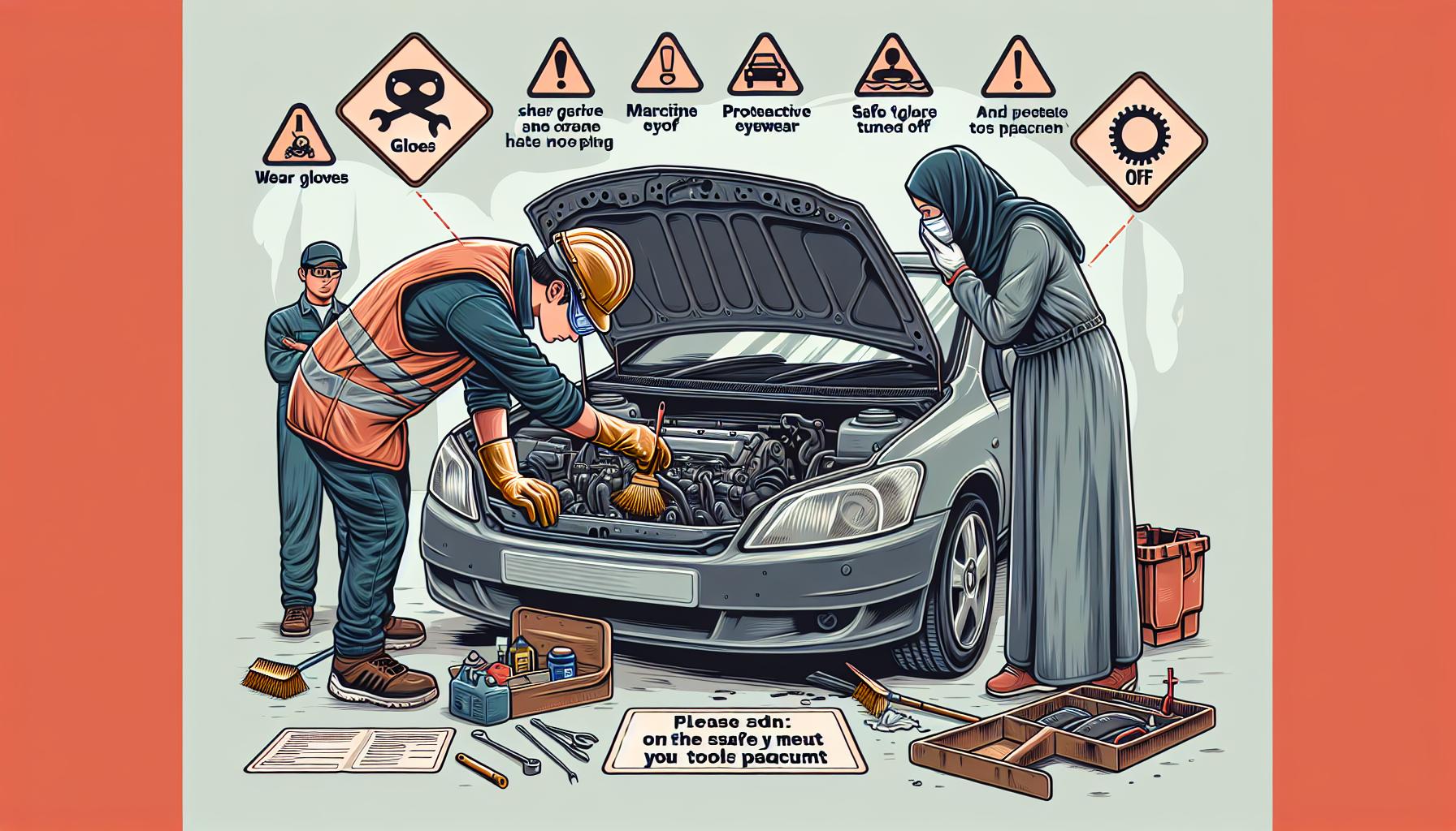 Bezpečnostní opatření při úklidu motorového prostoru